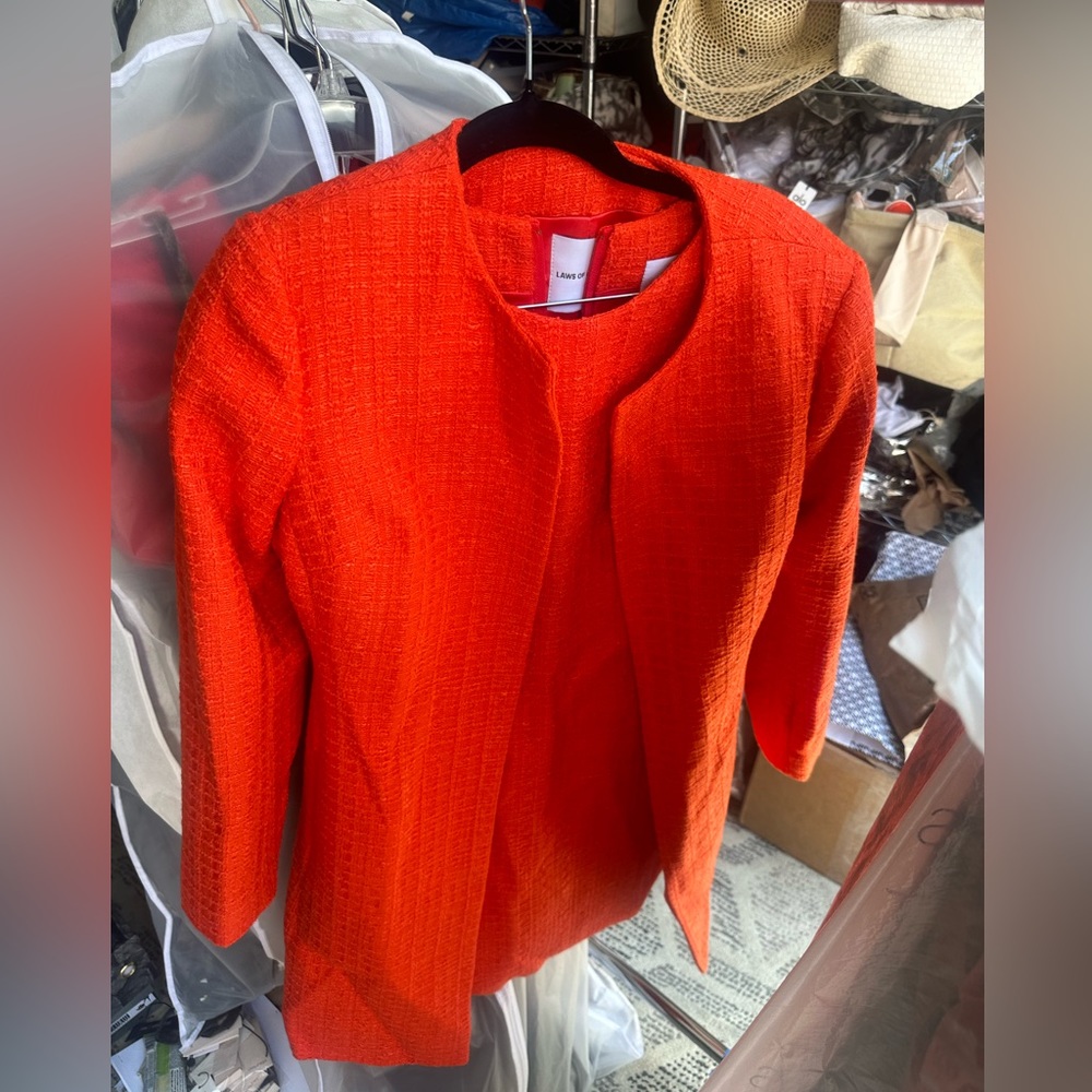 Orange dress/jacket set